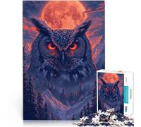 Puzzle per adulti 1000 pezzi si gufo montagna giocattoli di intrattenimento familiare migliorare la memoria per e adolescente età 14 anni e oltre 26x38cm
