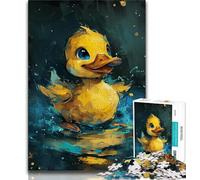 Puzzle per adulti 1000 pezzi simpatico anatroccolo giallo 1000 pezzi per adolescenti gioco stimolante giocattoli decorazione da parete regali unici per compleanno e Natale 75x50cm