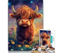 Puzzle per adulti 1000 pezzi, simpatico cucciolo di yak, 1000 pezzi per adulti, gioco a quiz, decorazione da parete, regali unici per compleanno e Natale (dimensioni 75x50cm)