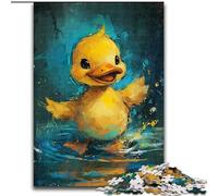 Puzzle per adulti, 1000 pezzi, simpatico puzzle a forma di paperella gialla in legno, rompicapo fai da te stimolante, gioco interattivo per famiglie, 1000 pezzi(50x75cm)