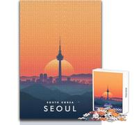 Puzzle per adulti 1000 pezzi Skyline di Seoul Corea del Sud Giocattoli Giochi educativi Migliora la memoria Giocattolo educativo Dimensioni 50x75cm
