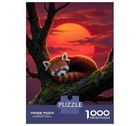 Puzzle Per Adulti 1000 Pezzi Sleeping Red Panda in Tree Puzzle Rompicapo Gioco Difficile Regali Difficili Per Amici E Familiari 38x26cm/1000pcs