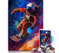 Puzzle per adulti 1000 pezzi Snowboard Astronauta Adolescente Puzzle Antistress Staycation Kill Time Decorazione per la casa Giocattoli 75x50cm