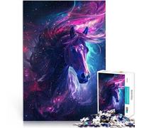 Puzzle per adulti 1000 pezzi sognante viola cavallo giocattolo pensiero gioco 26 x 38 cm regali per amici e familiari per adolescenti dai 14 anni in su