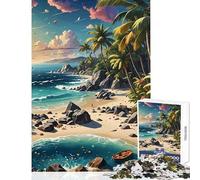 Puzzle per adulti 1000 pezzi Sogno caraibico Giocattoli antistress Regalo di compleanno Gioco educativo Migliora l'amore tra coppie Dimensioni 38x52cm