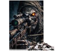 Puzzle per adulti, 1000 pezzi, soldato di zombie dell'esercito morto il puzzle con parti completamente intrecciate a caso, 26 x 38 cm