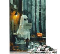 Puzzle per adulti 1000 pezzi Solo un fantasma che fa la cacca Puzzle di carta per adulti Gioco educativo Sfida Giocattolo 1000 pezzi (75x50 cm)