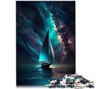 Puzzle per adulti 1000 pezzi Spazio Barca a vela Galassia Famiglia Divertimento Puzzle 26x38cm Offerta Regali per Tutta la Famiglia