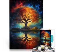 puzzle per adulti 1000 pezzi Spazio dell'albero Fatto di legno per età pari o superiore a 14 anni Per il divertimento in famiglia Regalo di compleanno, regali, arte murale misurare：50x75cm