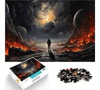 Puzzle per adulti 1000 pezzi Spazio in fiamme Fatto di legno per età 14+ Gioco antistress per famiglie, sfida difficile Idee regalo misurare：50x75cm