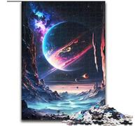 Puzzle per adulti 1000 pezzi Spazio Saturno Valle in legno, idea regalo unica fai da te per la casa 50x75cm festa di compleanno per uomini e donne