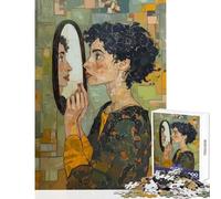 Puzzle per adulti 1000 pezzi specchio auto-riflettente giocattoli antistress regali per donne e uomini giochi educativi attività divertenti a casa dimensioni 38x52cm