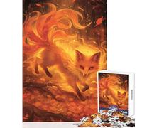 Puzzle per adulti 1000 pezzi Spirito della volpe infuocata Decorazione per la casa Giocattoli Regali di Babbo Natale segreto Giochi rilassanti Difficile da completare Dimensioni 38x52cm