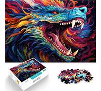 Puzzle per adulti, 1000 pezzi, splendido rombo di drago colorato, divertente puzzle di famiglia, 26 x 38 cm, rafforza l'amore tra coppie per 14 anni