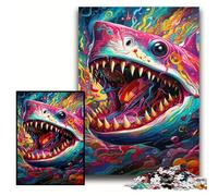 Puzzle per adulti 1000 pezzi Squalo Puzzle in legno 50x75cm Regalo perfetto per genitori, amanti, amici - Età 14+