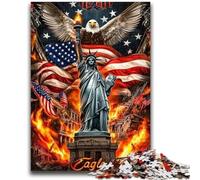 Puzzle per adulti 1000 pezzi Statua della Libertà 1000 pezzi per adulti, decorazione artistica da parete e idea regalo di compleanno per amici, ufficio a casa 50x75cm