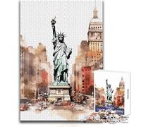 Puzzle per adulti, 1000 pezzi, Statua della Libertà, giocattolo, gioco intellettuale, decorazione artistica per la casa, regalo per compleanni, dimensioni 38x26cm