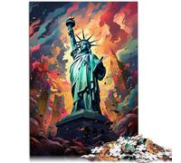 Puzzle per Adulti 1000 pezzi Statua della Libertà Gioco Quiz Gioco Familiare Sollievo Stress Sfida Difficile 26x38cm