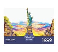 Puzzle Per Adulti 1000 Pezzi - Statua della Libertà_ New York Difficile | Gioco Relax Anti-Stress Con Stampa Nitida | Decorazione Unica Per Appassionati 52x38cm/1000pcs