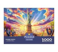 Puzzle Per Adulti 1000 Pezzi - Statua della Libertà_ New York Difficile | Gioco Relax Anti-Stress Con Stampa Nitida | Decorazione Unica Per Appassionati 52x38cm/1000pcs
