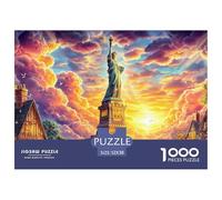 Puzzle Per Adulti 1000 Pezzi - Statua della Libertà_ New York Difficile | Gioco Relax Anti-Stress Con Stampa Nitida | Decorazione Unica Per Appassionati 52x38cm/1000pcs