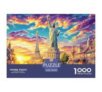 Puzzle Per Adulti 1000 Pezzi - Statua della Libertà_ New York Difficile | Gioco Relax Anti-Stress Con Stampa Nitida | Decorazione Unica Per Appassionati 70x50cm/1000pcs