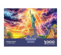Puzzle Per Adulti 1000 Pezzi - Statua della Libertà_ New York Difficile | Gioco Relax Anti-Stress Con Stampa Nitida | Decorazione Unica Per Appassionati 70x50cm/1000pcs