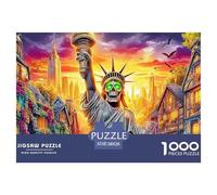 Puzzle Per Adulti 1000 Pezzi - Statua della Libertà_ New York Difficile | Gioco Relax Anti-Stress Con Stampa Nitida | Decorazione Unica Per Appassionati 38x26cm/1000pcs