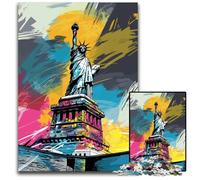 Puzzle per adulti 1000 pezzi Statua della Libertà Puzzle in legno Regalo perfetto per genitori, amanti, amici - Età 14+ 50x75CM/19,68x29,52 pollici