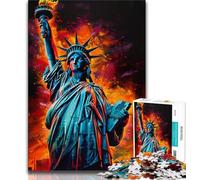Puzzle per adulti 1000 pezzi Statua della Libertà Puzzle per adulti antistress Sfida difficile Decorazione per la casa e regali unici 75x50cm