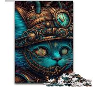 Puzzle per adulti, 1000 pezzi Steampunk Cat Puzzle in cartone per adulti dimensioni 26x38cm Perfetto per Halloween, Natale, regalo di compleanno
