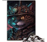 Puzzle per adulti 1000 pezzi Steampunk Cat Puzzle per adulti da 1000 pezzi, rompicapo fai da te impegnativo, gioco interattivo per famiglie (dimensioni 50x75cm)