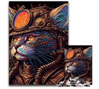 Puzzle per adulti 1000 pezzi Steampunk Cat Puzzle per adulti Rompicapo ad alta difficoltà per adolescenti 50x75CM/19,68x29,52 pollici