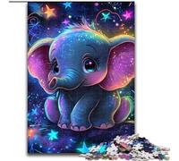 Puzzle per adulti 1000 pezzi Stella Elefante Bambino, Giocattoli Giochi educativi Antistress Migliora l'amore tra coppie (Dimensioni 50x75cm)