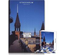 Puzzle per adulti 1000 pezzi Stoccolma Bellissimo design Analisi del gioco e logica Regali di Babbo Natale segreto Dimensioni 38x52cm