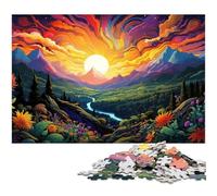Puzzle per adulti 1000 pezzi Strane pianure verdi Puzzle giocattoli unici decorazioni per la casa e regali adatti per adolescenti dai 14 anni in su 1000 pezzi (38x26 cm)