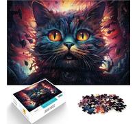 Puzzle per adulti, 1000 pezzi, strani gatti, fantasia città, giocattolo pensiero, fantastici regali e giocattoli, adatti per adolescenti dai 14 anni in su, 26 x 38 cm