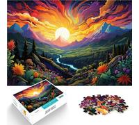 Puzzle per adulti, 1000 pezzi, "Strani pianure verdi", puzzle per alleviare lo stress per adolescenti dai 14 anni in su, 50 x 70 cm