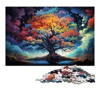 Puzzle per adulti 1000 pezzi Strano colorato mondo albero puzzle per puzzle di carta giocattolo educativo antistress 1000 pezzi (38x26 cm)