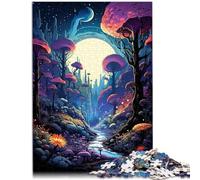 Puzzle per adulti 1000 pezzi Strano mondo fungo impegnativo gioco regali 26 x 38 cm antistress sfida difficile