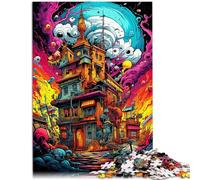Puzzle per adulti 1000 pezzi "Strano Mondo" gioco impegnativo 26 x 38 cm collezione di artisti belle arti per adolescenti dai 14 anni in su