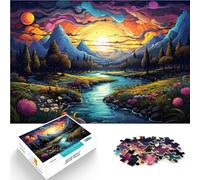 Puzzle per adulti, 1000 pezzi, strano paesaggio colorato, giochi di relax, 26 x 38 cm, gioco educativo per compleanno, Natale