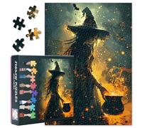 Puzzle per adulti 1000 pezzi, strega che tiene una bottiglia di pozione magica nella sua mano puzzle, puzzle impossibile da 1000 pezzi per decorazione da parete per la casa, 40 x 70 cm