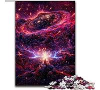 Puzzle per adulti 1000 pezzi Super Nova rossa in legno, gioco interattivo per famiglie, adatto dai 14 anni in su, 50x75cm, gioco interattivo per famiglie
