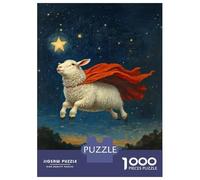 Puzzle Per Adulti 1000 Pezzi Super Sheep Flying Puzzle Per Adolescenti Giochi Rilassanti Decorazione Perfetta Attività Divertenti A Casa 70x50cm/1000pcs