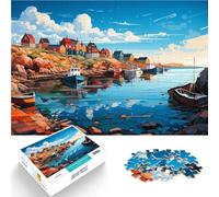 Puzzle per adulti, 1000 pezzi, Svezia, costa orientale, decorazione per la casa, giocattolo 50 x 75 cm, gioco educativo per compleanno, Natale