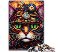 Puzzle per adulti 1000 pezzi Techno Cat Puzzle da 1000 pezzi, antistress per trascorrere il tempo libero a casa Interazione genitore-figlio 38x26cm