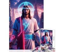 Puzzle per adulti 1000 pezzi Techno Messiah Toy Wall Decor Ottimi regali e giocattoli Gioco impossibile Lista dei desideri con Babbo Natale Dimensioni 50x75cm