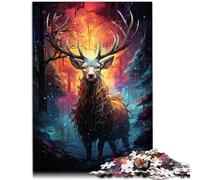 Puzzle per adulti 1000 pezzi tempesta di cervi difficile puzzle duro 26 x 38 cm adatto per la decorazione dell'ufficio, adatto per adolescenti dai 14 anni in su