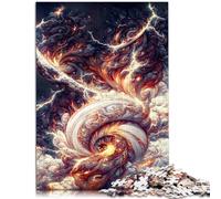 Puzzle per adulti, 1000 pezzi, tempesta di fuoco rossa, giocattolo da gioco impegnativo, 50 x 75 cm, antistress
